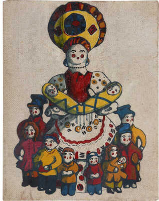 Дейнеко Ольга Константиновна. Три эскиза дымковской игрушки: